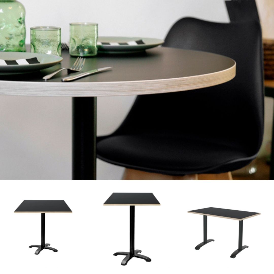 collection de tables Bazila noir bois