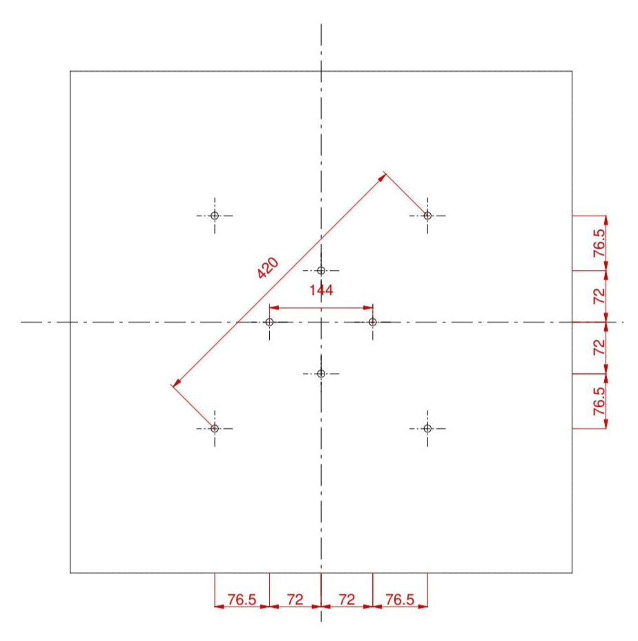 Pieds pour plateaux Ø120cm - Ø130cm