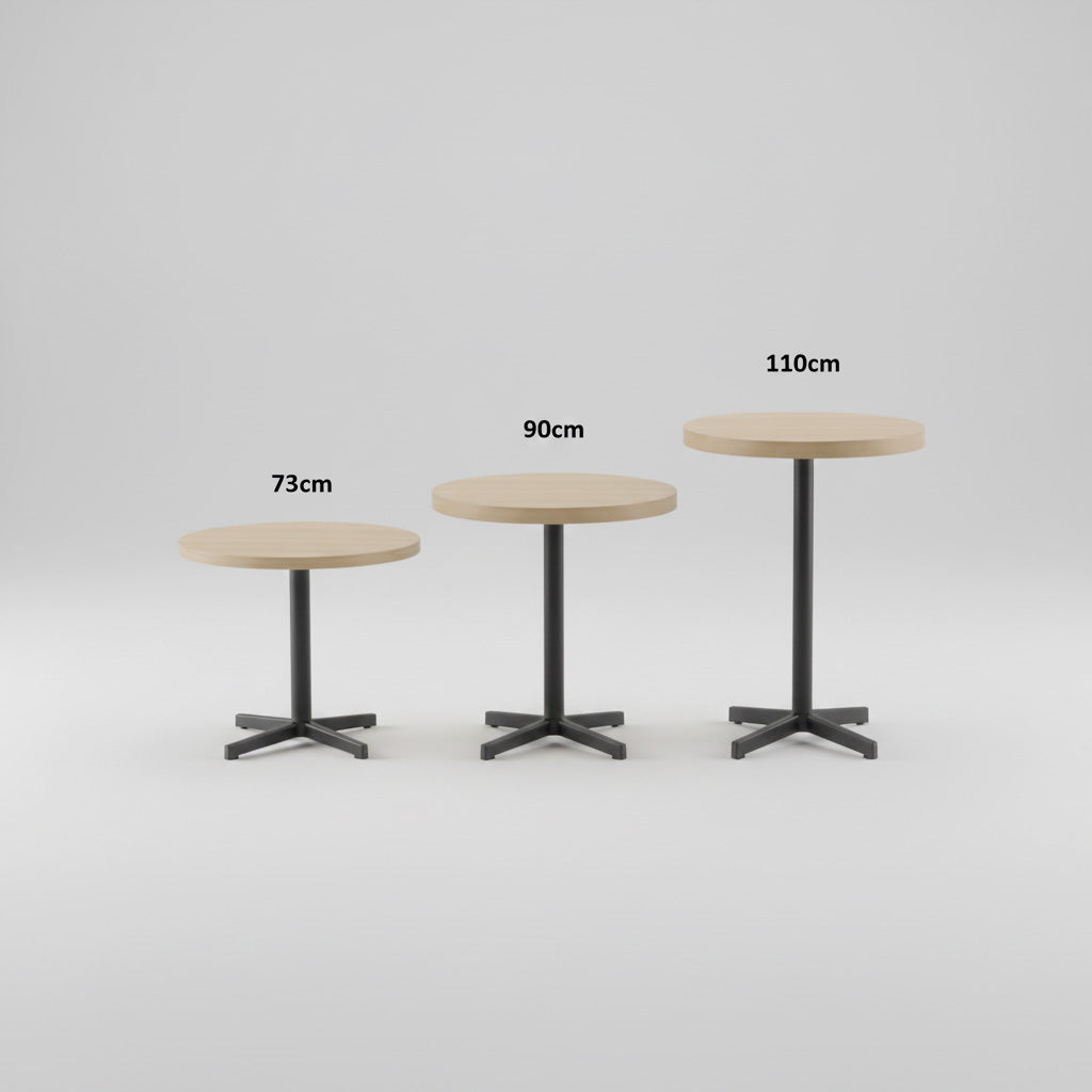 les différentes types d'auteur d'une table, hauteurs standard
