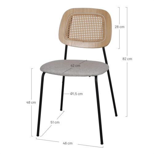 Chaise tapissée style contemporain, idéale pour brasseries et restaurants. Conçue pour un usage professionnel en intérieur.