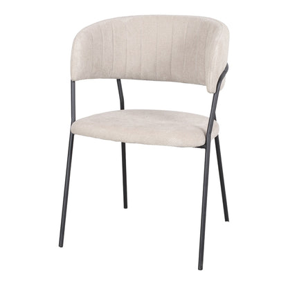 Chaise tapissée style contemporain, idéale pour brasseries et restaurants. Conçue pour un usage professionnel en intérieur.