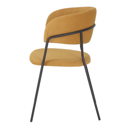 Chaise tapissée style contemporain, idéale pour brasseries et restaurants. Conçue pour un usage professionnel en intérieur.