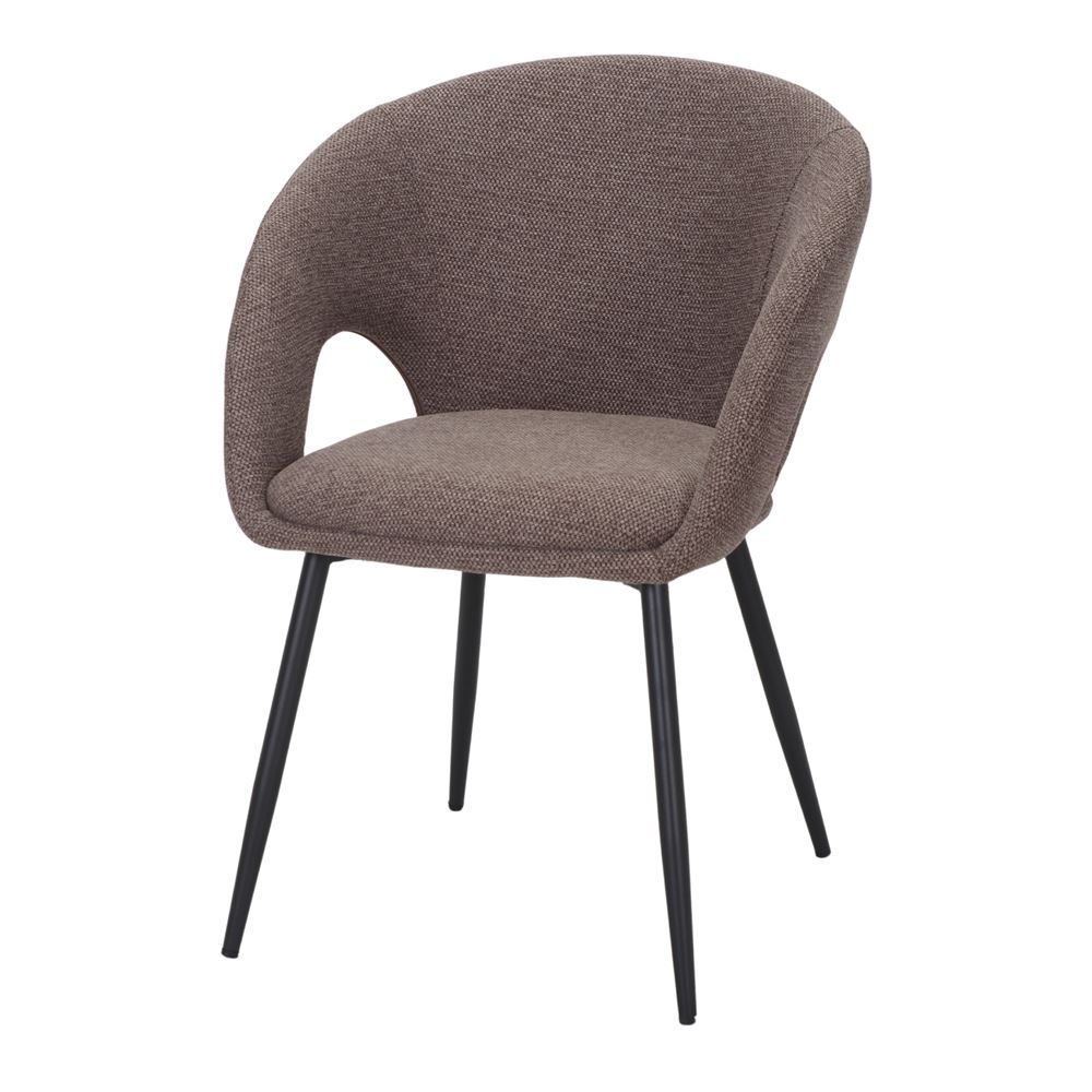 Chaise tapissée style contemporain, idéale pour brasseries et restaurants. Conçue pour un usage professionnel en intérieur.