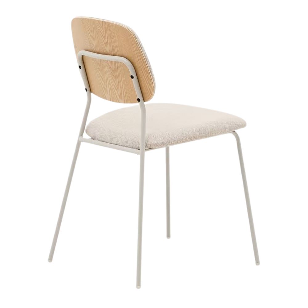 Chaise tapissée style contemporain, idéale pour brasseries et restaurants. Conçue pour un usage professionnel en intérieur.