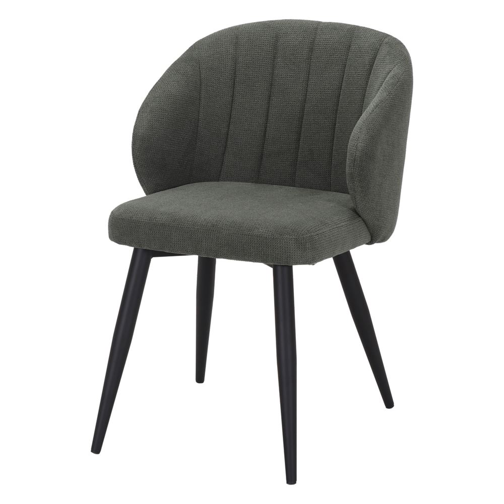 Chaise tapissée style contemporain, idéale pour brasseries et restaurants. Conçue pour un usage professionnel en intérieur.