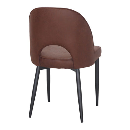 Chaise tapissée style contemporain, idéale pour brasseries et restaurants. Conçue pour un usage professionnel en intérieur.