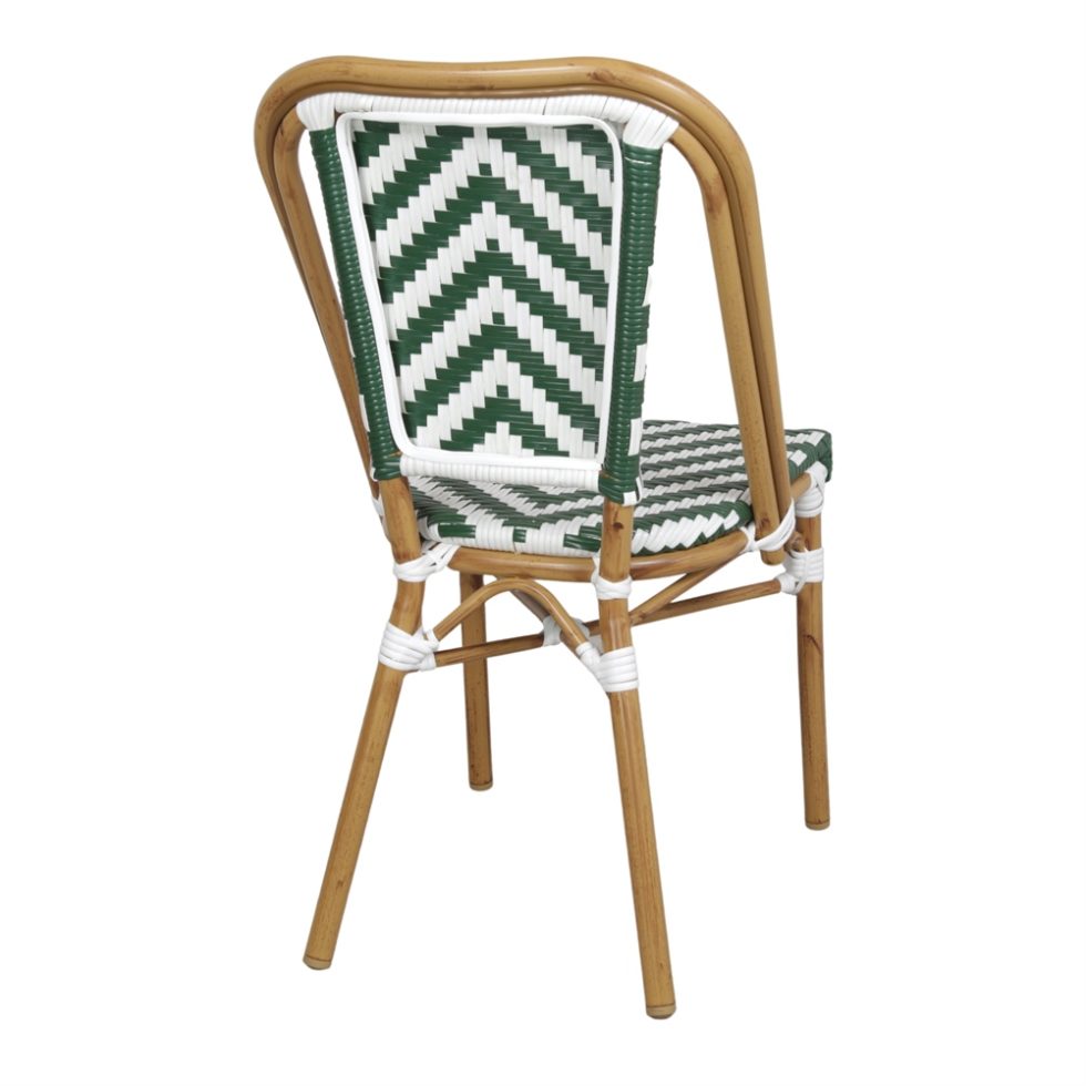 Chaise tapissée style contemporain, idéale pour brasseries et restaurants. Conçue pour un usage professionnel en intérieur.