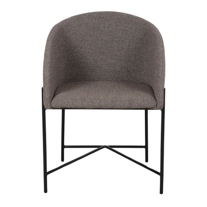 Chaise tapissée style contemporain, idéale pour brasseries et restaurants. Conçue pour un usage professionnel en intérieur.
