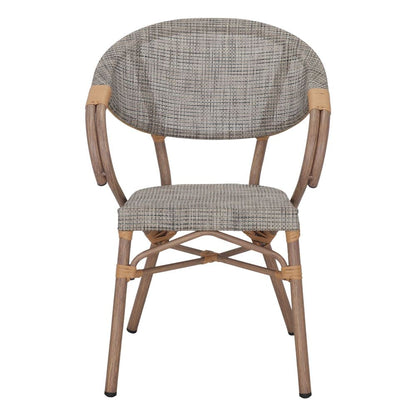Chaise tapissée style contemporain, idéale pour brasseries et restaurants. Conçue pour un usage professionnel en intérieur.