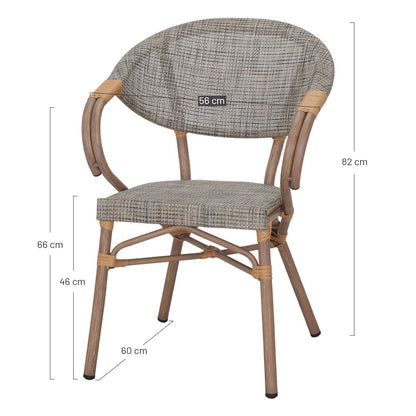 Chaise tapissée style contemporain, idéale pour brasseries et restaurants. Conçue pour un usage professionnel en intérieur.