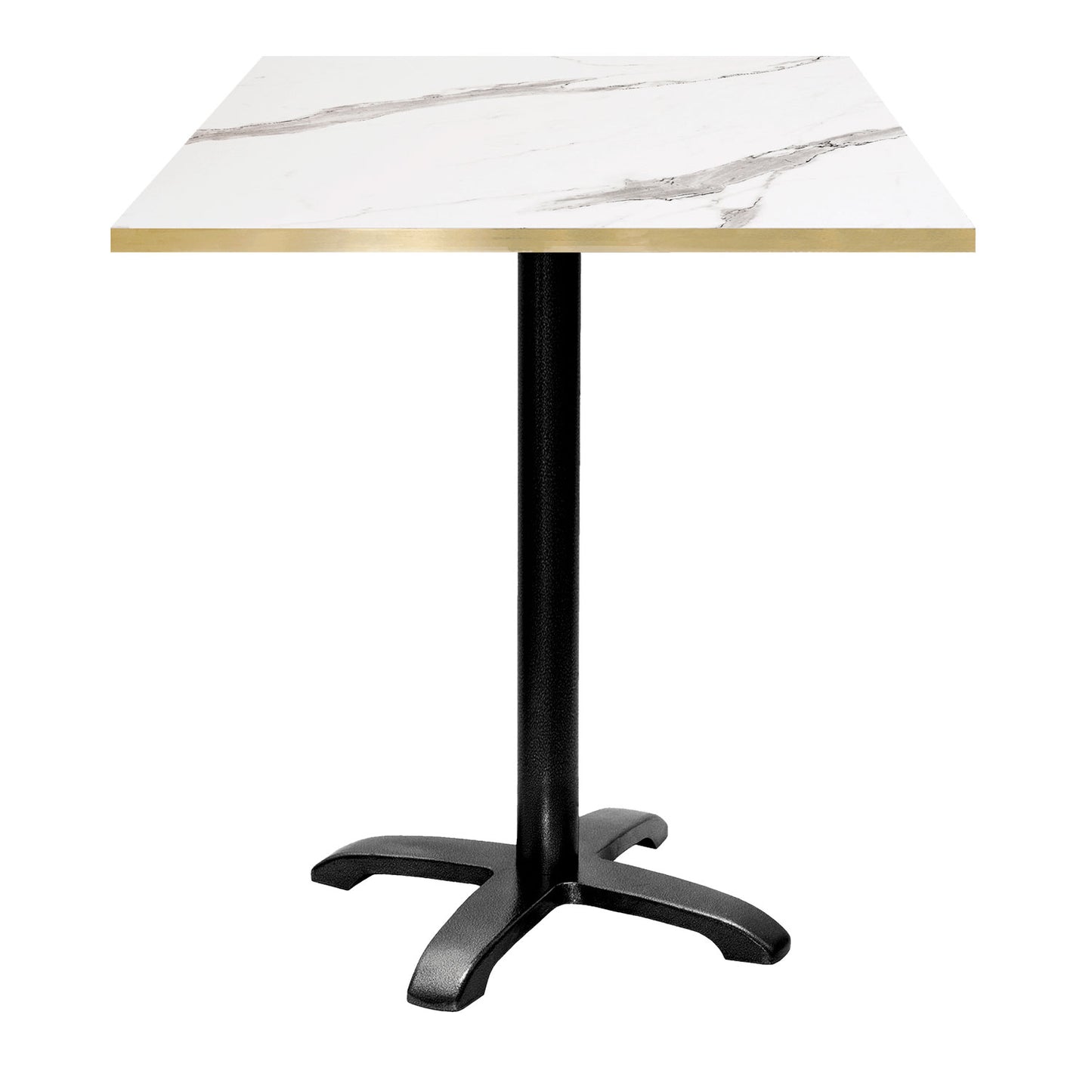 Mange-debout bazila carré 70x70cm marbre blanc laiton