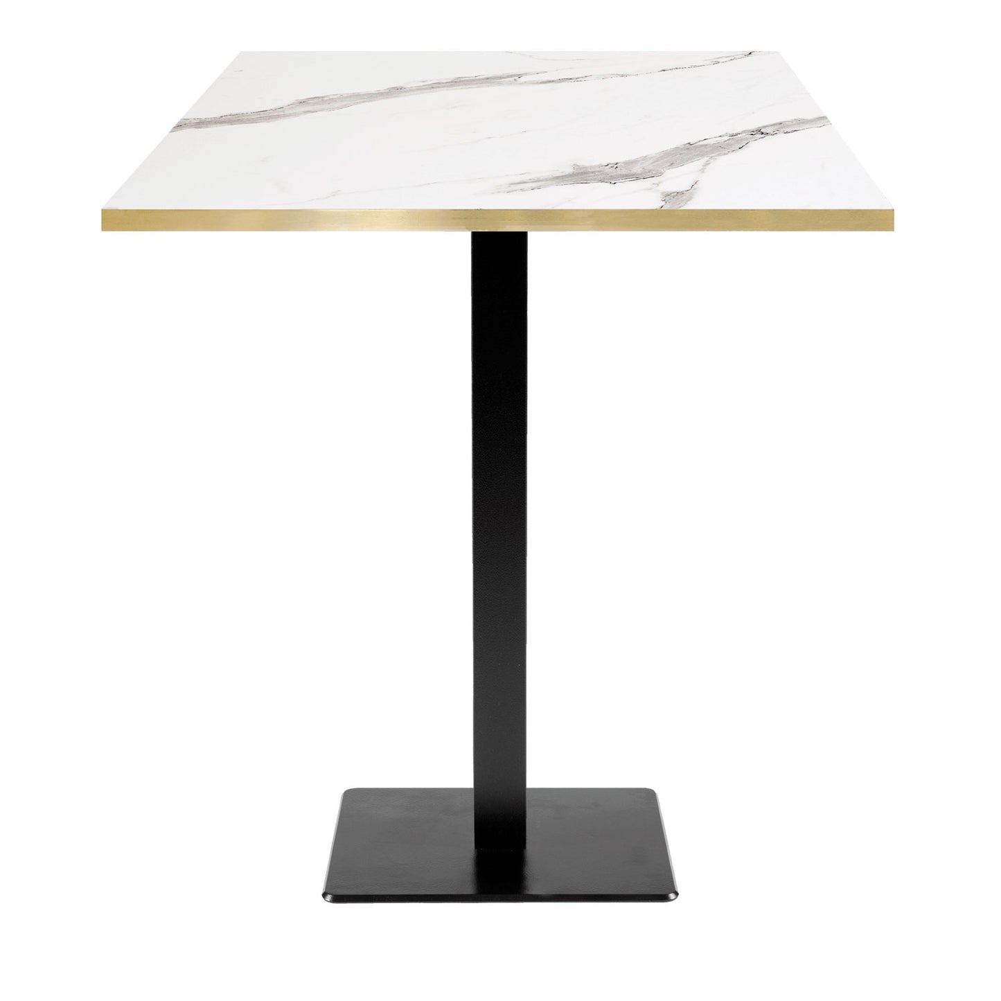 Mange-debout milan carré 70x70cm marbre blanc laiton