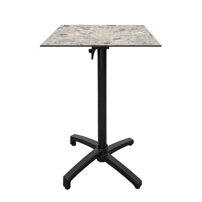 Table haute extérieure pliable pour terrasse de restaurant et mobilier CHR - Modèle diabolo terrazzo cepp par Restootab.