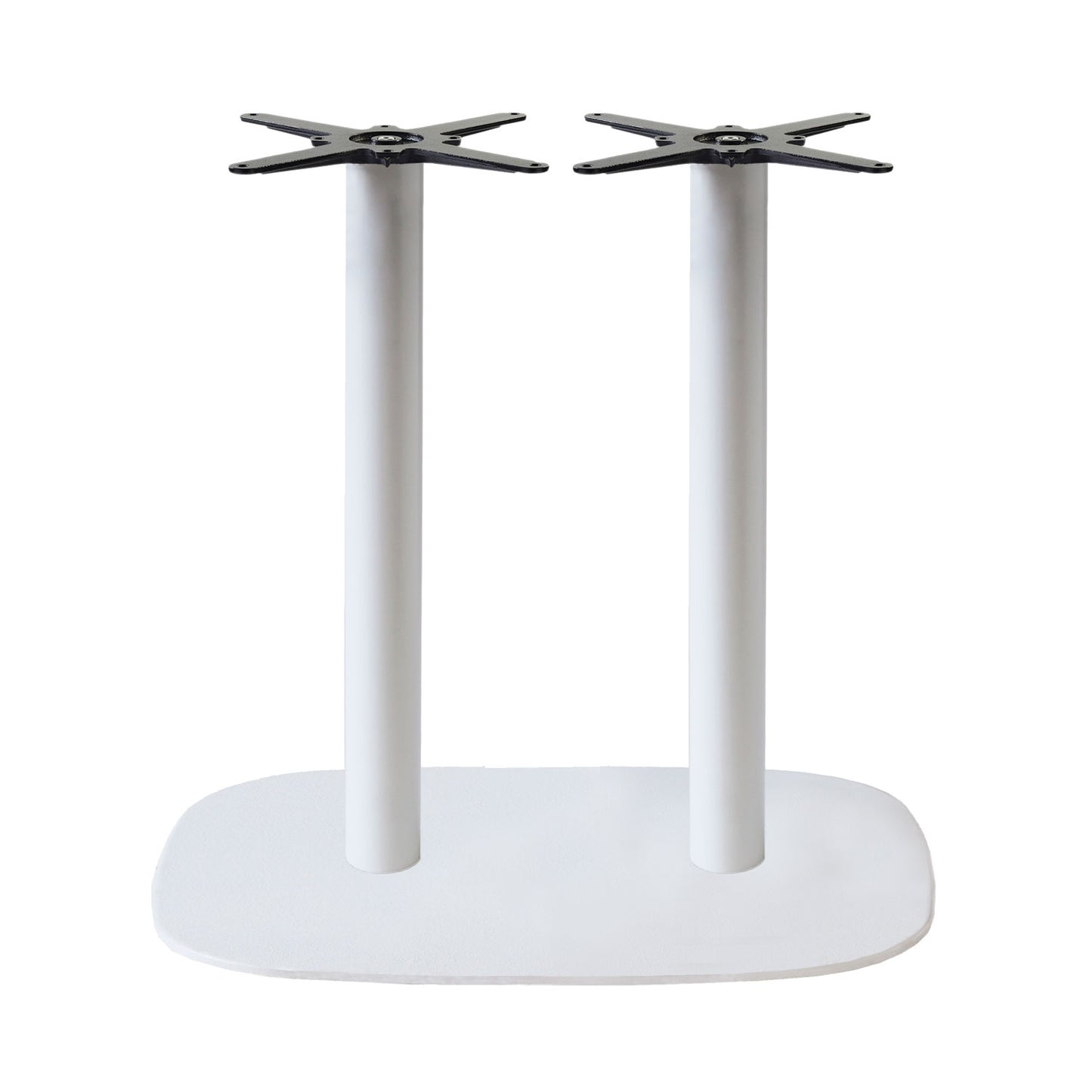 pied de table rectangulaire double de restaurant blanc Round RestooTab