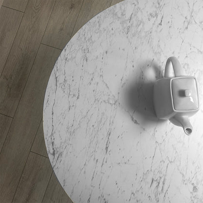plateau de table sur mesure décor marbre Calacutta