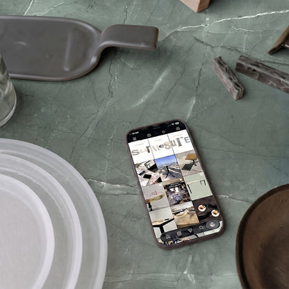 Plateau de table extérieur Marbre Jade - Compact HPL
