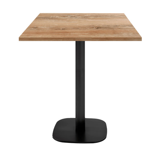 Mange-debout hauteur snack round carré 70x70cm chene slovene