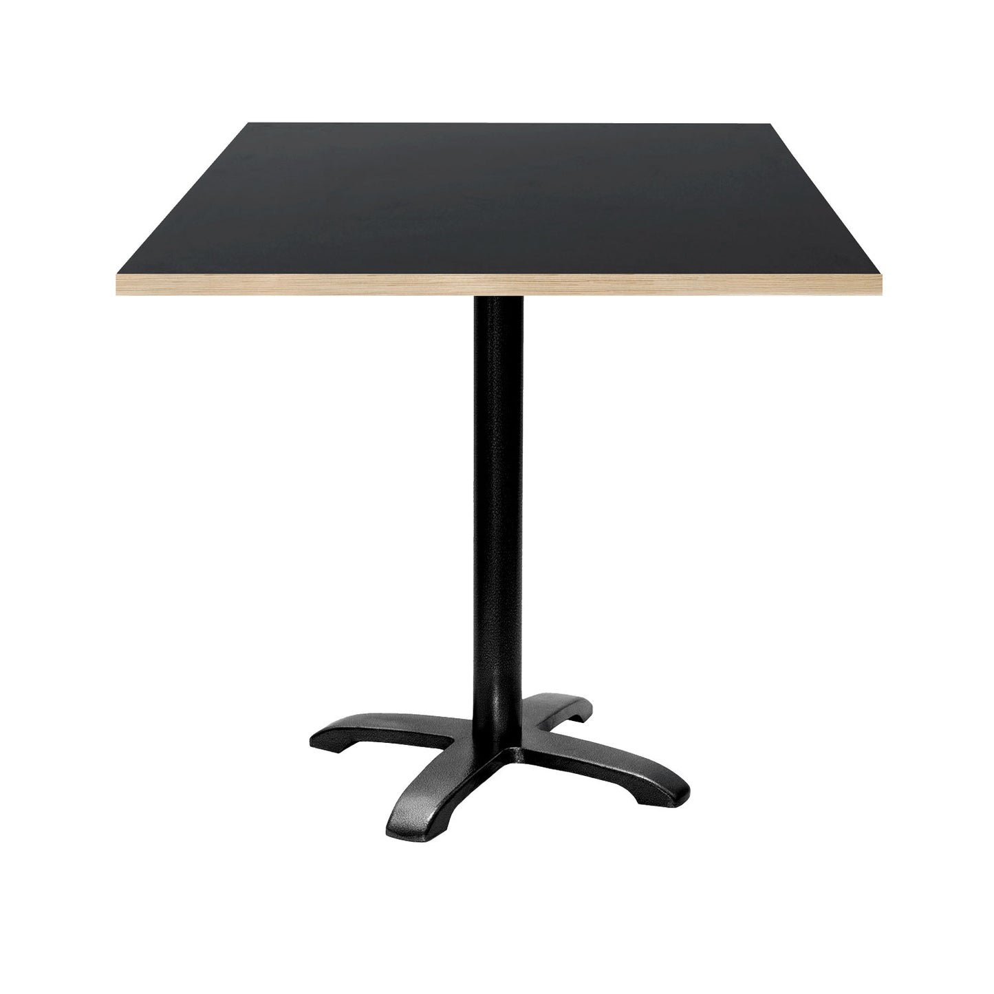 Table de restaurant bazila carrée 70x70cm noir bois