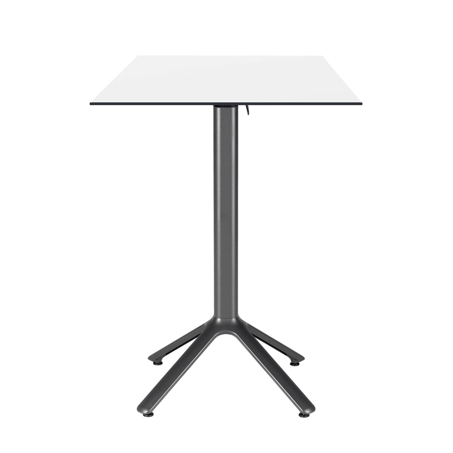 table mange debout terrasse pliable nemo noir 60x60cm blanc RestooTab