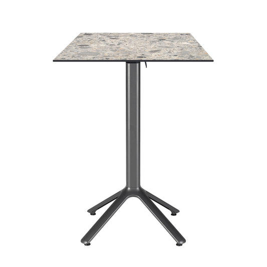 table mange debout terrasse pliable nemo noir 60x60cm terrazzo cepp RestooTab