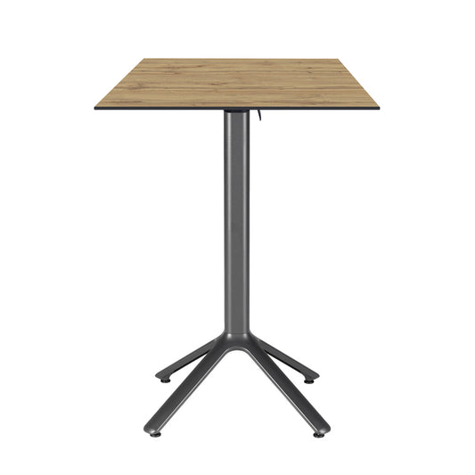 table mange debout terrasse pliable nemo noir 60x60cm chene armor RestooTab