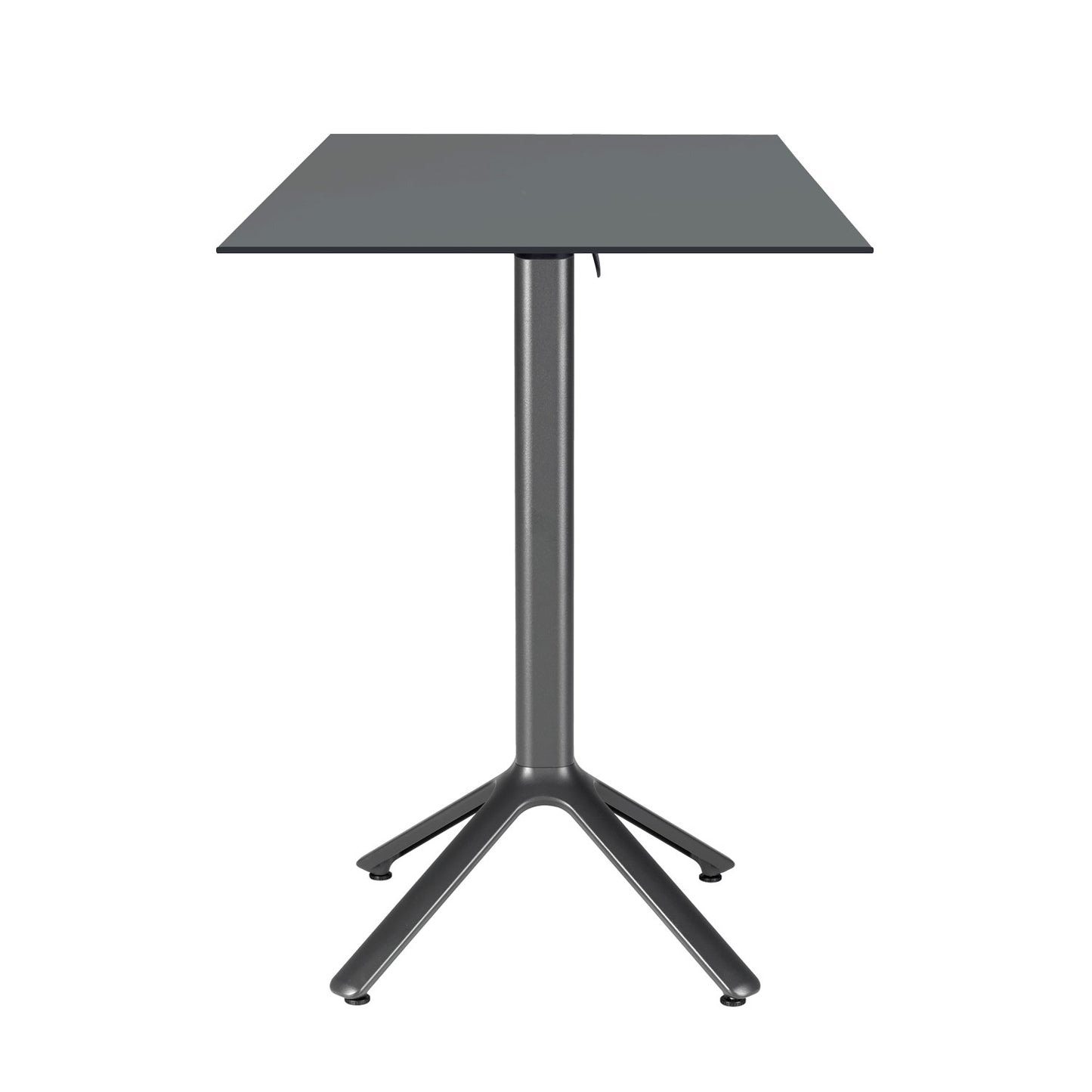 table mange debout terrasse pliable nemo noir 60x60cm gris anthracite RestooTab