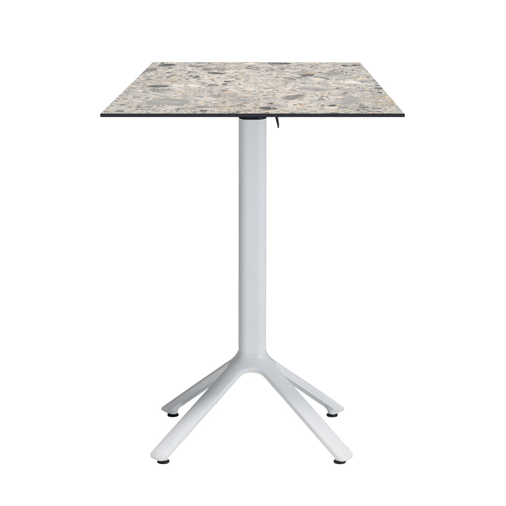 table mange debout terrasse pliable nemo blanc 60x60cm terrazzo cepp RestooTab