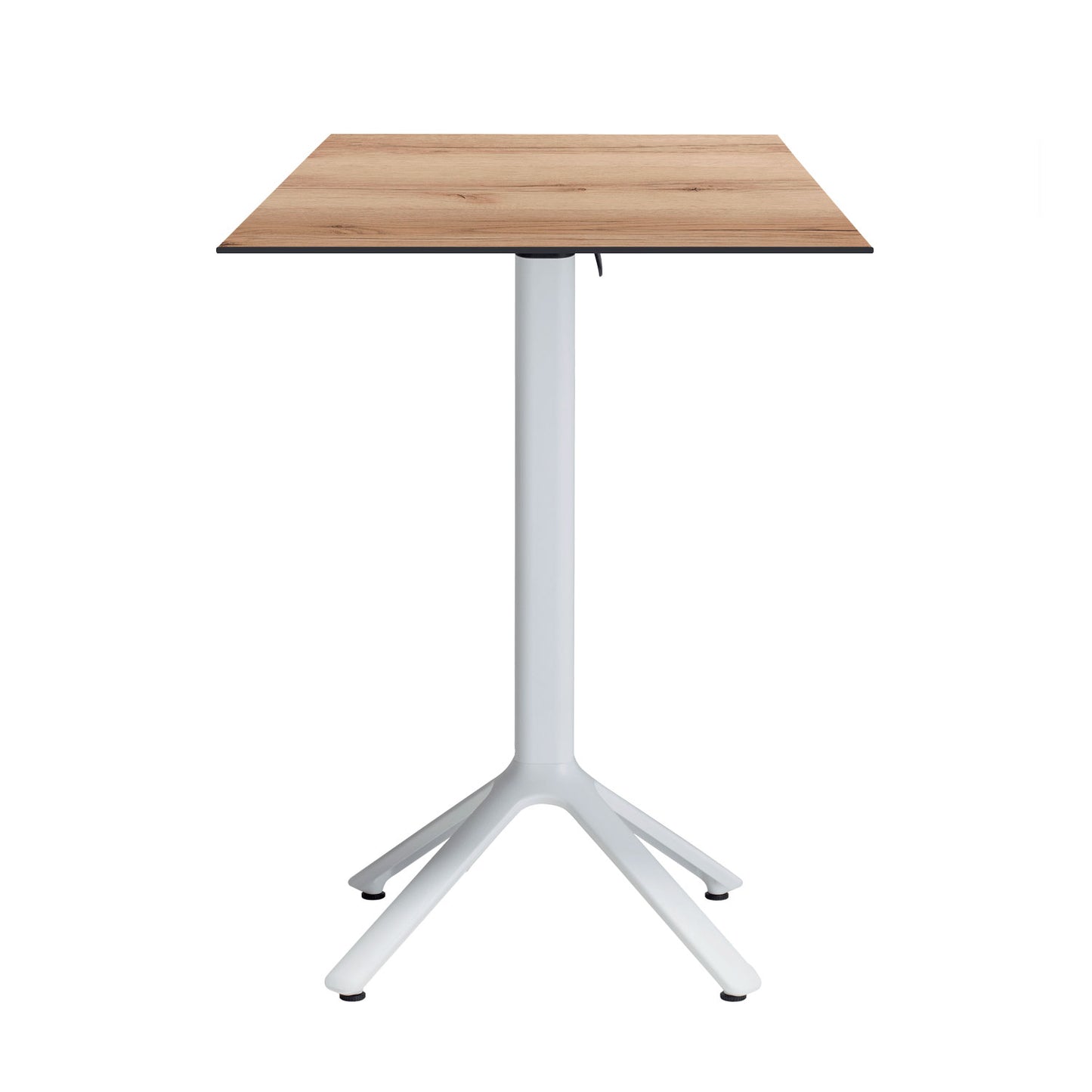 table mange debout terrasse pliable nemo blanc 60x60cm chene delano RestooTab