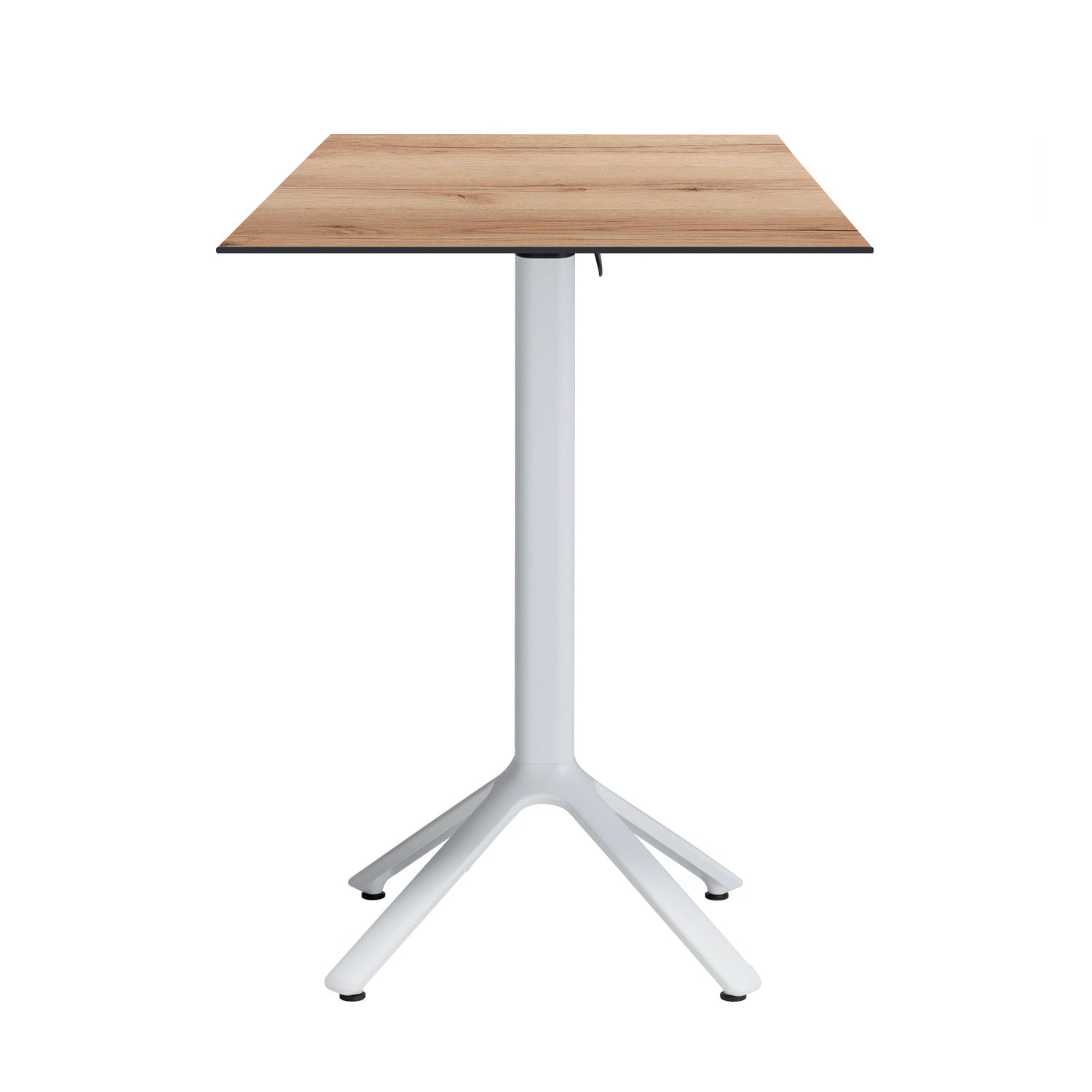 table mange debout terrasse pliable nemo blanc 60x60cm chene delano RestooTab