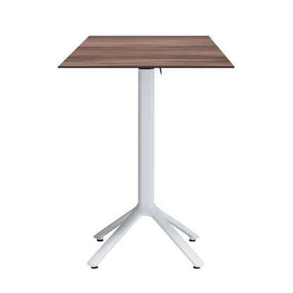 table mange debout terrasse pliable nemo blanc 60x60cm chene montagne RestooTab