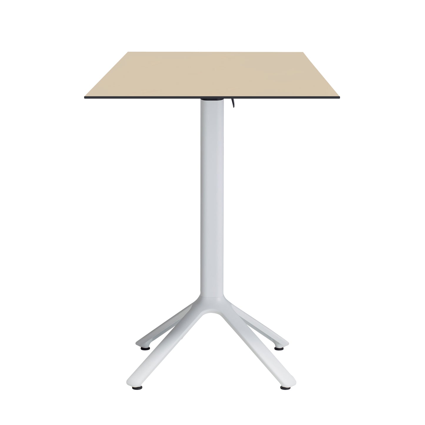 table mange debout terrasse pliable nemo blanc 60x60cm coquille RestooTab