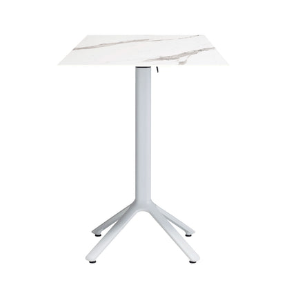 table mange debout terrasse pliable nemo blanc 60x60cm marbre blanc ame blanche RestooTab