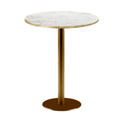 Mange-debout rome doré rond 60cm marbre calacatta laiton