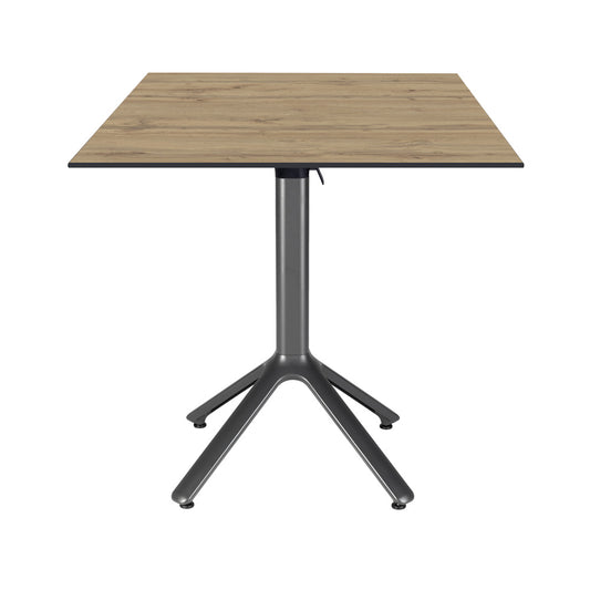 table terrasse pliable nemo noir 70x70cm chene armor RestooTab