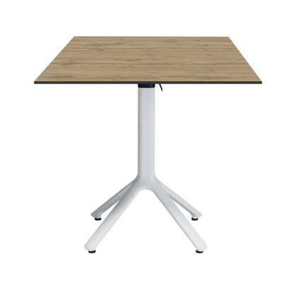 table terrasse pliable nemo blanc 70x70cm chene armor RestooTab
