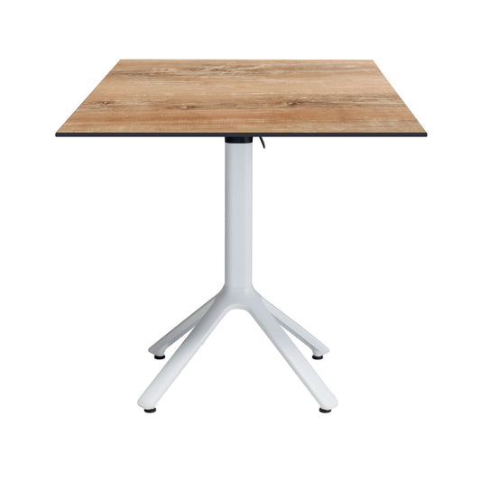 table terrasse pliable nemo blanc 70x70cm chene slovene RestooTab