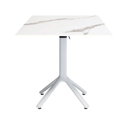 table terrasse pliable nemo blanc 70x70cm marbre blanc ame blanche RestooTab