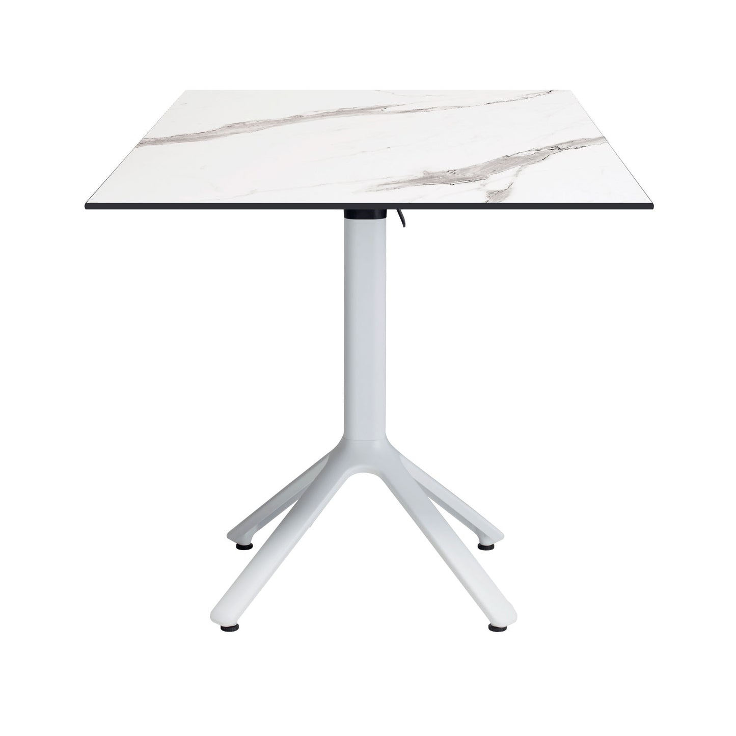 table terrasse pliable nemo blanc 70x70cm marbre blanc RestooTab