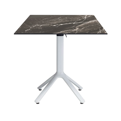 table terrasse pliable nemo blanc 70x70cm marbre royal RestooTab